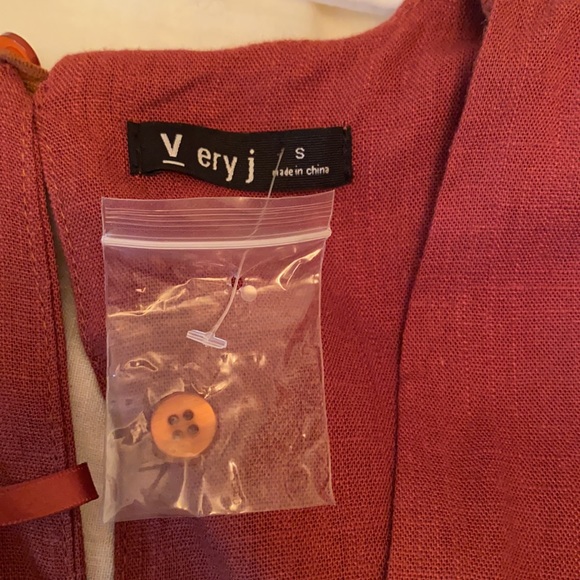 NWT V ERY J Cotton Linen Loose Romper Playsuit S - Picture 3 of 6